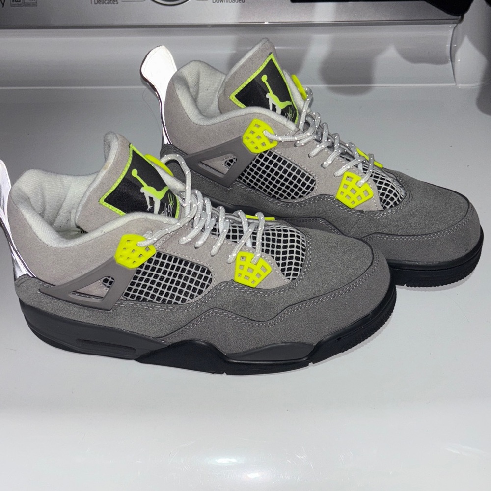 EUC Gray and Neon Yellow Men's Retro Shoes